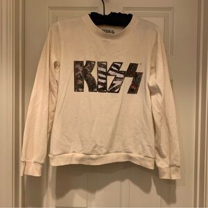 Kizz Cream Logo Sweatshirt
